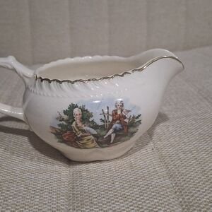 PIONEER Cream and Gold Decorative Pitcher
